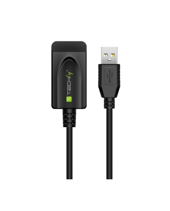 TECHLY Kabel Przedłużacz Aktywny USB 2.0 A-A M/F 20m Czarny