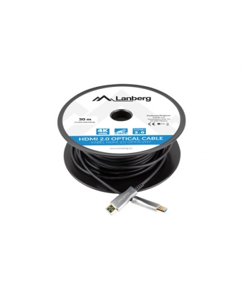 lanberg Kabel HDMI M/M v2.0 30m czarny CA-HDMI-20FB-0300-BK