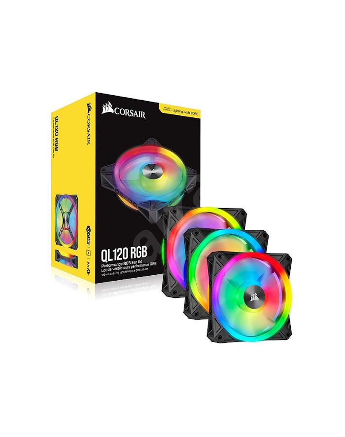 corsair Wentylatory QL120 iCUE RGB LED PWM 3-pak główny