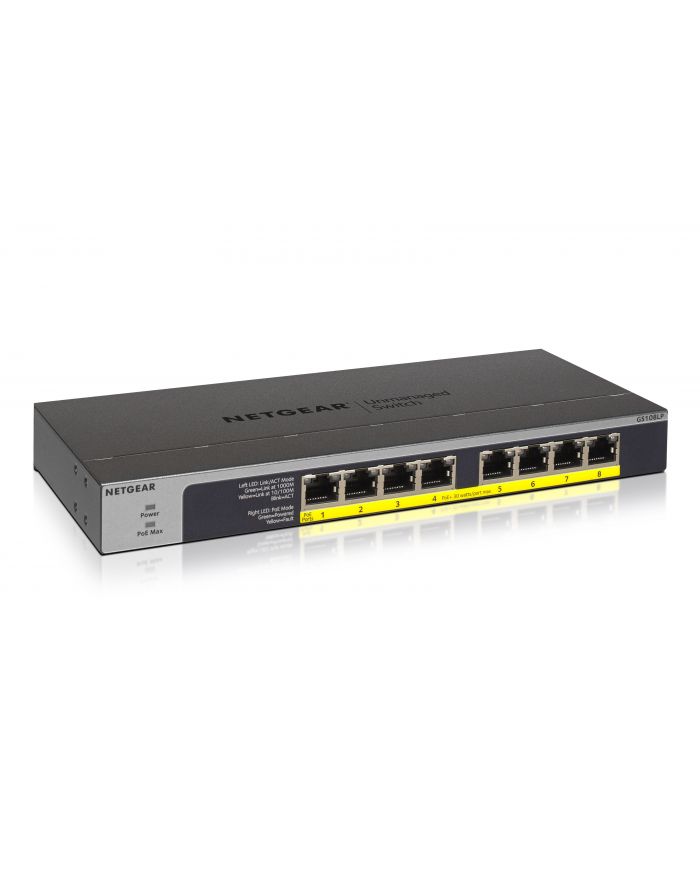 netgear Switch GS108LP 8xGE PoE/PoE+ główny