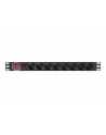 lanberg Listwa zasil.rack PDU 1U 16A 2m 8sch. PDU-08F-0200-BK - nr 14