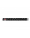 lanberg Listwa zasil.rack PDU 1U 16A 2m 8sch. PDU-08F-0200-BK - nr 2