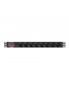 lanberg Listwa zasil.rack PDU 1U 16A 2m 8sch. PDU-08F-0200-BK - nr 6