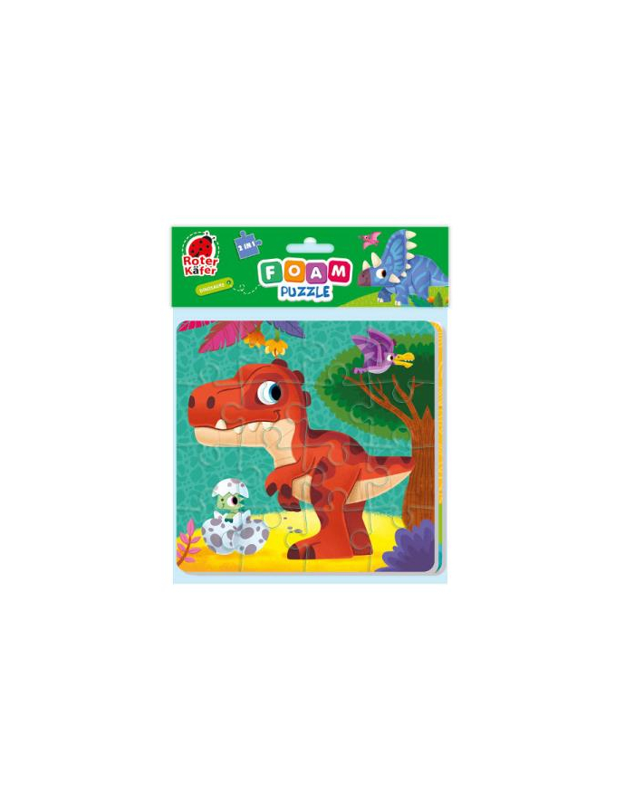 roter kafer Magnetyczne puzzle z pianki 2w1'';Dinozaury''; RK6050-06 główny