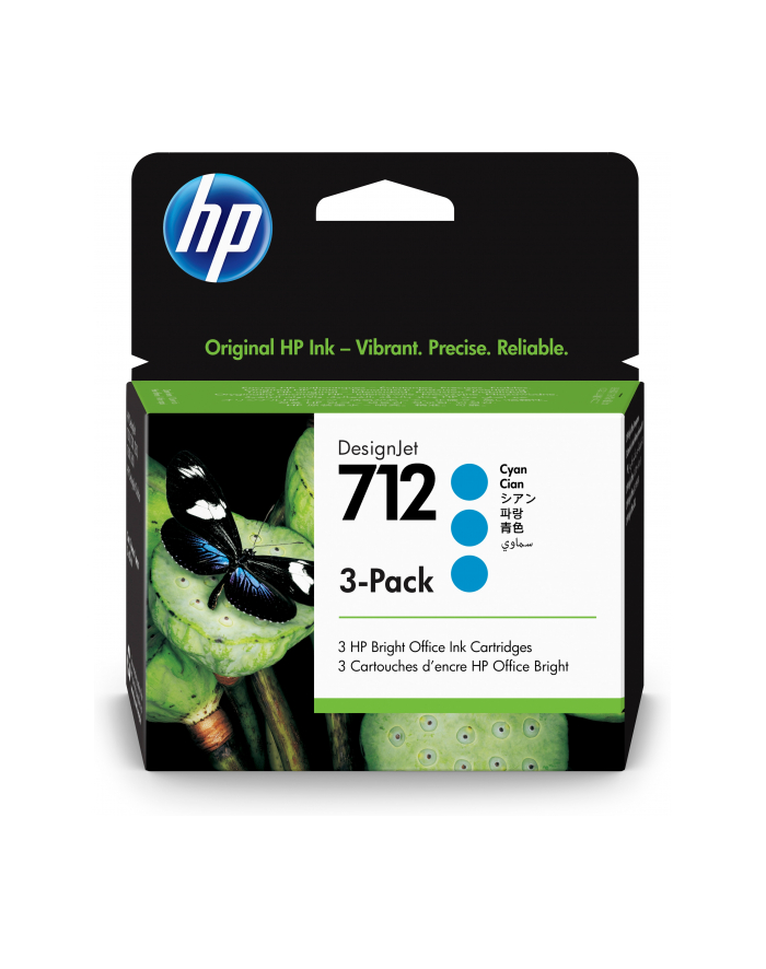 hp inc. Ink 712 3-Pack 29ml Cyan 3ED77A główny