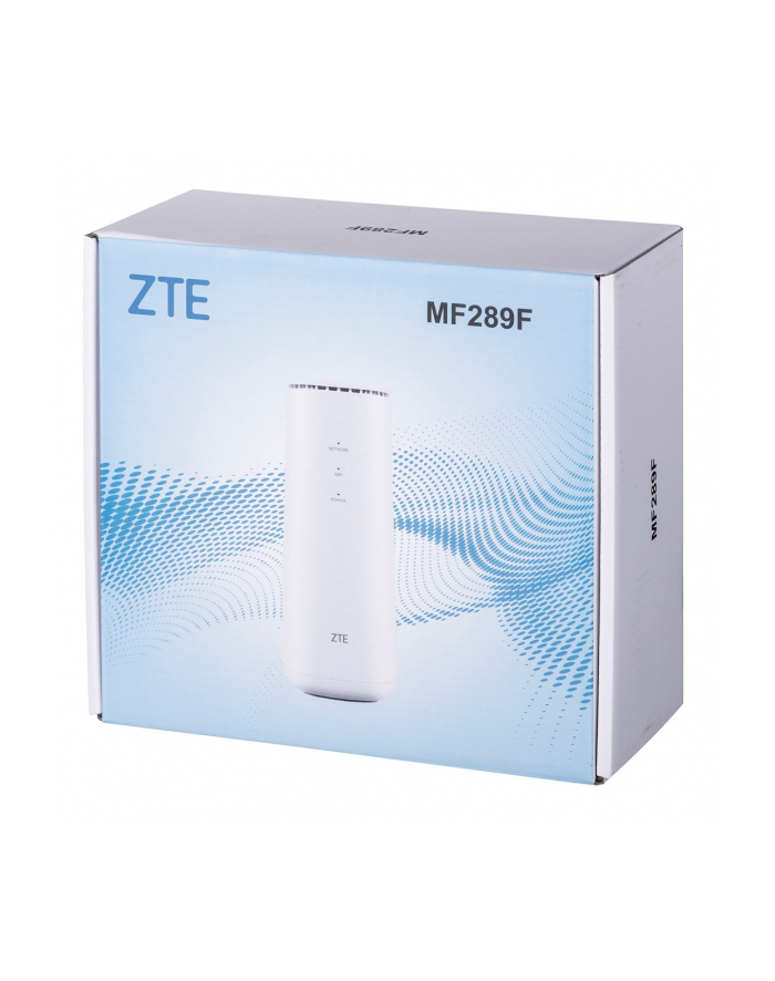 zte Router MF289F stacjonarny LTE CAT.20  DL do 2000Mb/s WiFI 2.4GHz'5GHz, WiFi Mesh, 2 Porty Rj45 10/100/1000, 1 port Rj11, wyjście antenowe SMA główny