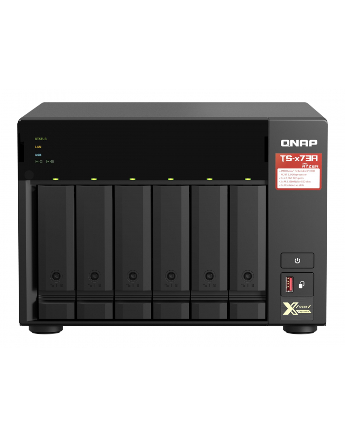 qnap Serwer NAS TS-673A-8G  8GB RAM AMD Ryzen V1500B 2.2GHz główny