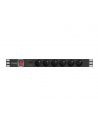 lanberg Listwa zasil.rack PDU 1U 16A 2m 6 gn. PDU-06E-0200-BK - nr 10