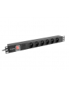lanberg Listwa zasil.rack PDU 1U 16A 2m 6 gn. PDU-06E-0200-BK - nr 15