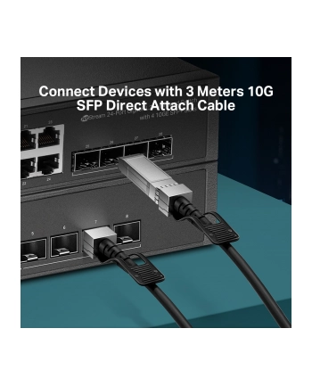 TP-LINK 3M Direct Attach SFP+ Cable for 10 Gigabit Connections