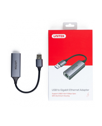 unitek Adapter USB-A 3.1 GEN 1 RJ45, 1000 Mbps, U1309A