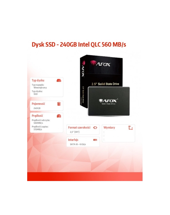afox Dysk SSD - 240GB Intel QLC 560 MB/s główny