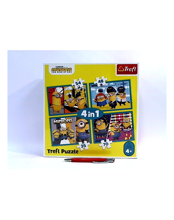 Puzzle 4w1 Wesoły świat Minionków 34339 Trefl główny