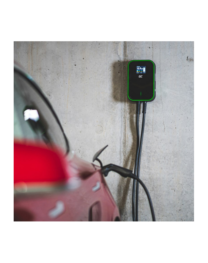 green cell Ładowarka Wallbox EV PowerBox 22kW z kablem Type 2 do ładowania samochodów elektrycznych i hybryd Plug-In główny