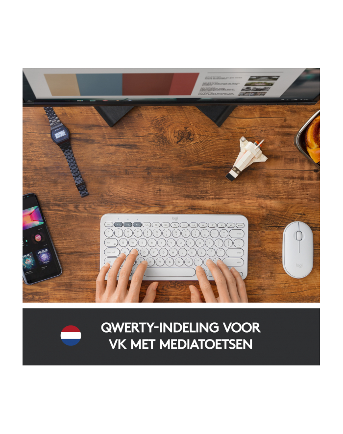 logitech Klawiatura K380 BT Biała US 920-009868 główny