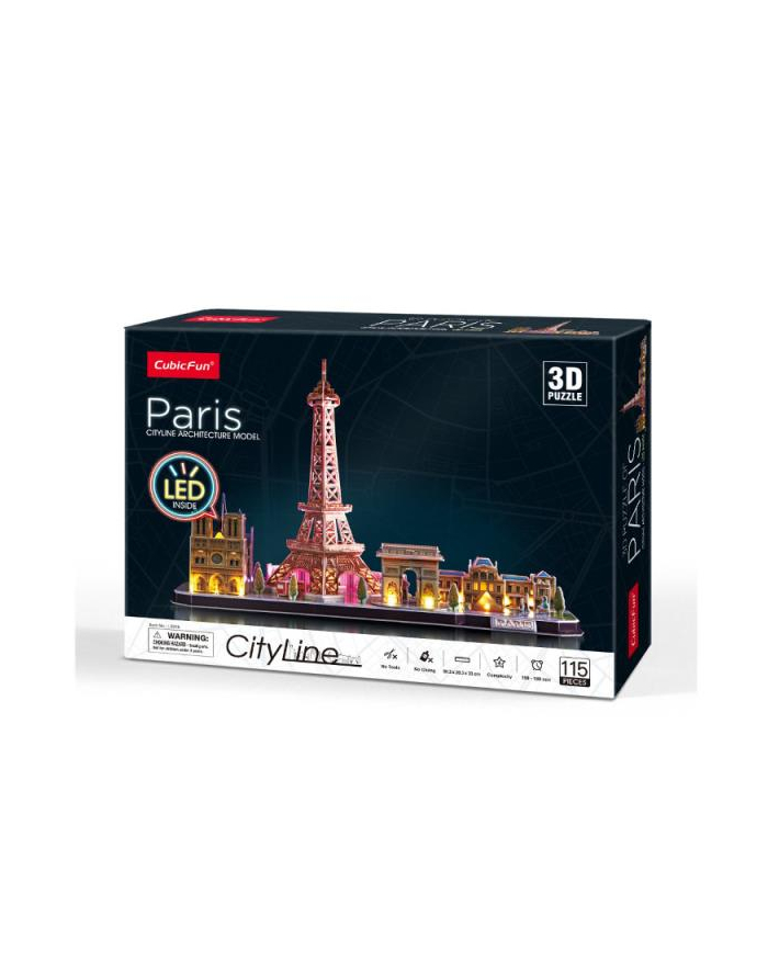 dante Puzzle 3D City Line LED Paryż L525H główny