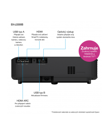 epson Projektor laserowy EH-LS300B System Android TV FHD/3600lu/2.5m:1/16:9