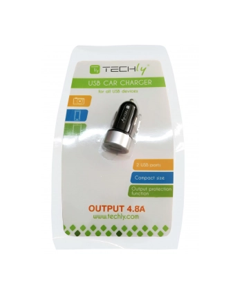 TECHLY Samochodowa Ładowarka 2x USB 5V 4.8A 24W nr 2