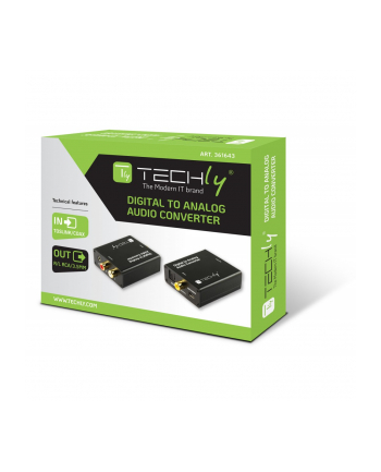 TECHLY Przetwornik DAC Toslink Coaxial do Analog RCA L/R i 3.5mm