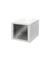 DIGITUS 9U wall mounting cabinet Dynamic Basic 505.05x600x600mm color grey RAL 7035 incl. rear side profile rails - nr 6