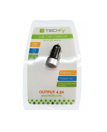 TECHLY Samochodowa Ładowarka 2x USB 5V 4.8A 24W