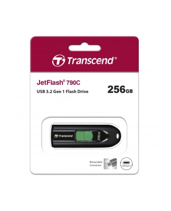 TRANSCEND 256GB USB3.2 Pen Drive Type-C Capless Black nr 1