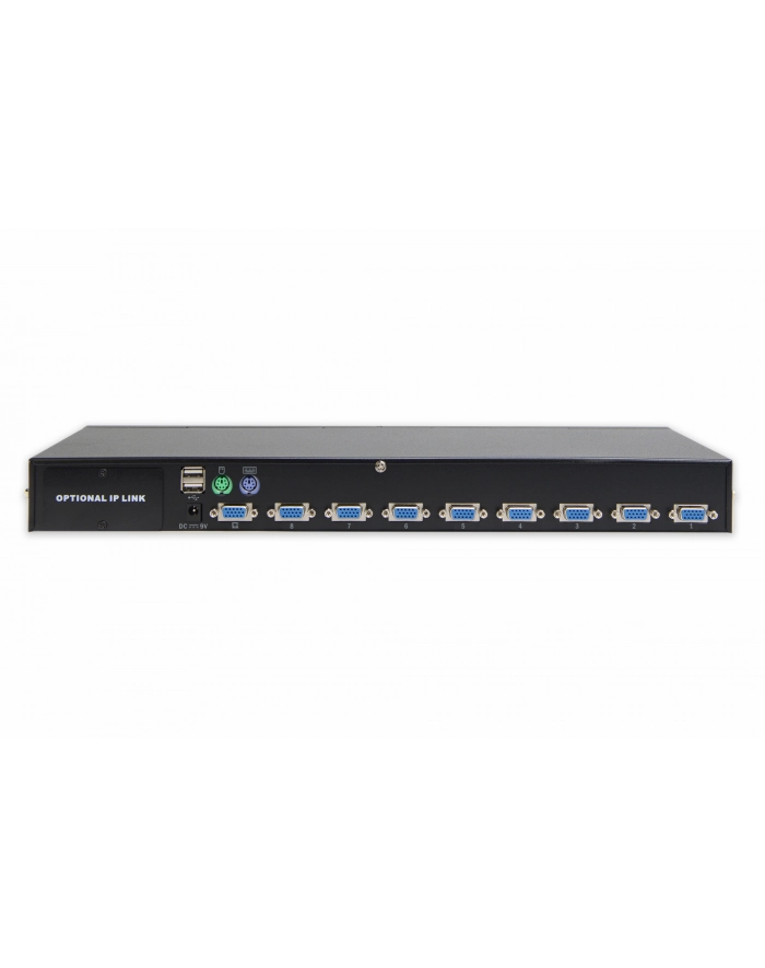 DIGITUS 8-way combo KVM switch 1 user 8 PCs module slot for IP module główny