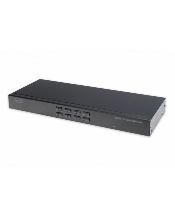 DIGITUS 8-way combo KVM switch 1 user 8 PCs module slot for IP module nr 2