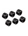 Alphacool Eiszapfen PRO 16mm HardTube Fitting G1 / 4 - Deep Black Sixpack, connection - nr 22