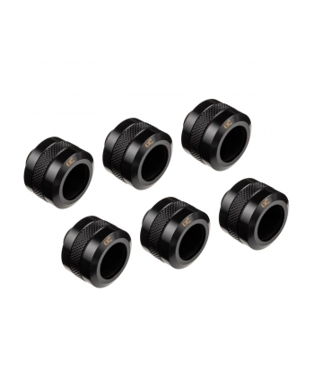 Alphacool Eiszapfen PRO 16mm HardTube Fitting G1 / 4 - Deep Black Sixpack, connection nr 2