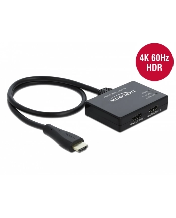 DeLOCK HDMI Splitter 1 x HDMI in> 2 x HDMI out 4K 60 Hz
