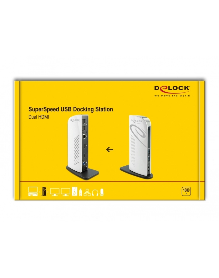DeLOCK USB 3.2 DS HDMI / FHD / USB3.2 / LAN / Au główny