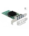 DeLOCK DeLOCK PCIe x4>4x ext. USB 3.0 Quad C.LP - nr 10
