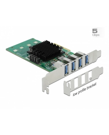 DeLOCK DeLOCK PCIe x4>4x ext. USB 3.0 Quad C.LP