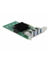 DeLOCK DeLOCK PCIe x4>4x ext. USB 3.0 Quad C.LP - nr 4