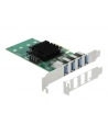 DeLOCK DeLOCK PCIe x4>4x ext. USB 3.0 Quad C.LP - nr 7
