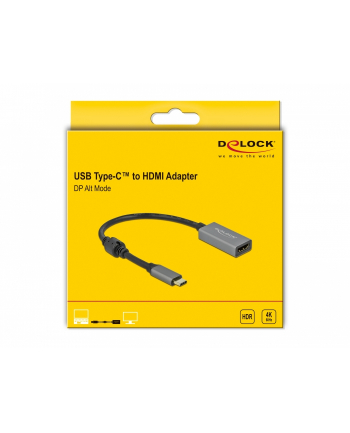 DeLOCK active adapter USB-C> HDMI (DP Alt Mode) 4K 60 Hz (HDR)
