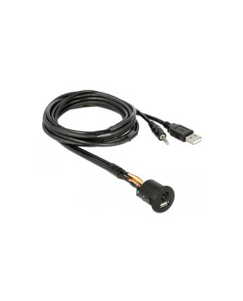 DeLOCK cable USB A + 3.5mm 4pin jack plug> built-in socket USB A + 3.5mm 4pin jack socket