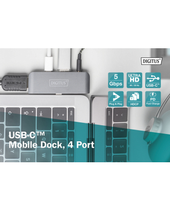 Digitus Mobile Dock 4-Port - USB Type-C, 4-Ports