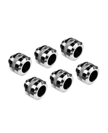Alphacool Eiszapfen PRO 13mm HardTube Fitting G1 / 4 - Chrome Sixpack, connection nr 1