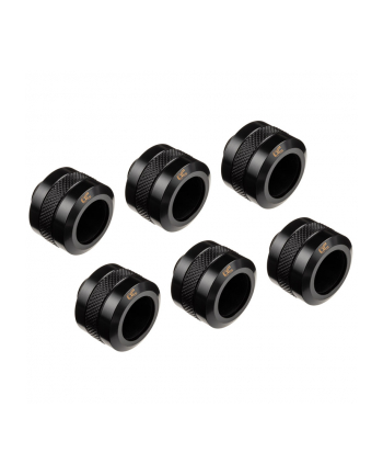 Alphacool Eiszapfen PRO 16mm HardTube Fitting G1 / 4 - Deep Black Sixpack, connection