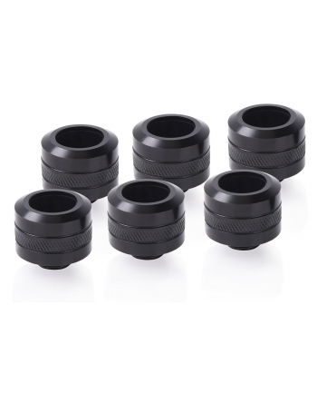 Alphacool Eiszapfen PRO 16mm HardTube Fitting G1 / 4 - Deep Black Sixpack, connection