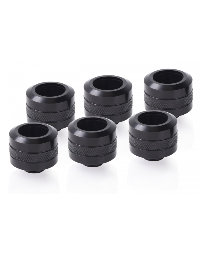 Alphacool Eiszapfen PRO 16mm HardTube Fitting G1 / 4 - Deep Black Sixpack, connection główny