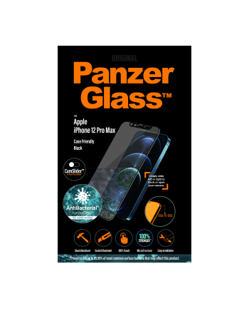 PanzerGlass E2E iPhone 12 Pro Max antibacterial - CamSlider