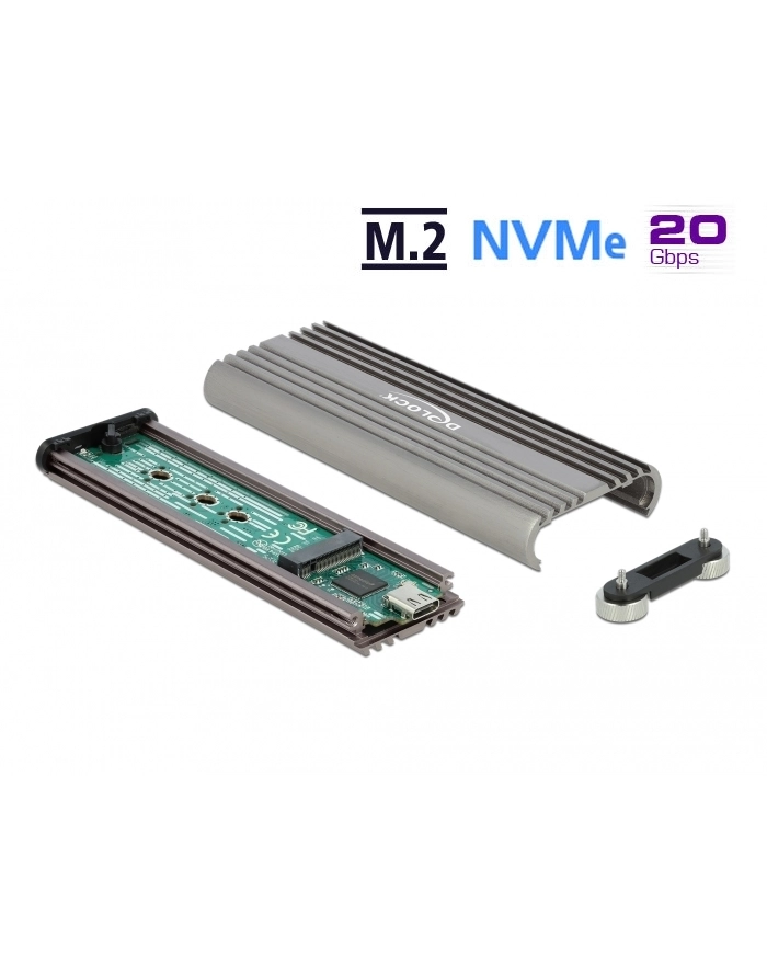 DeLOCK Ext.Ge. M.2 PCIe with SupS USB-C bu - USB 20 Gbps główny