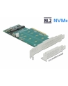 DeLOCK PCI Express x8 card to 2 x internal NVMe M.2 Key M - bifurcation, controller - nr 18