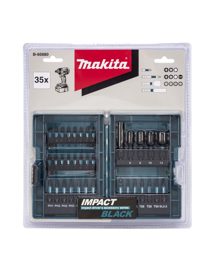 Makita bit set 35 pieces B-66880 główny