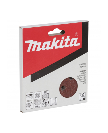 Makita sandpaper 125mm K60 - P-43549 nr 1