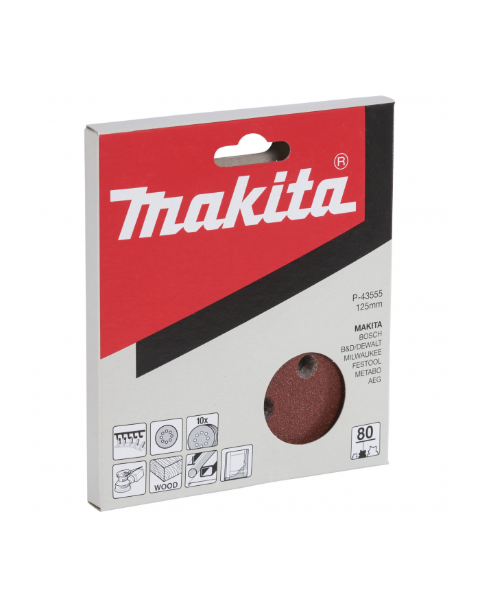 Makita sandpaper 125mm K80 - P-43555 główny