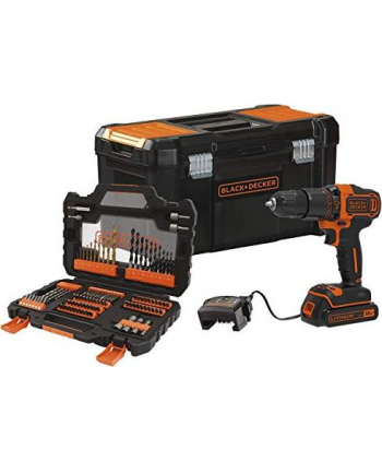 Kolor: CZARNY+decker BLACK + D-ECKER cordless hammer drill BDCHD18S1KA, 18Volt